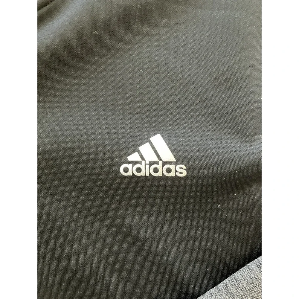 Adidas Hoodie Sweatshirt Men's XL Long Sleeve Climawarm Full Zip‎ Logo Black